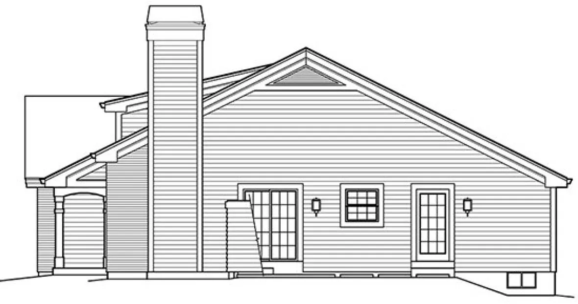 Right Elevation for House Plan #630694