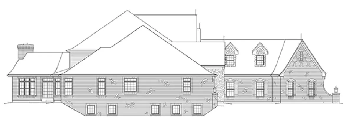 Left Elevation for House Plan #638806