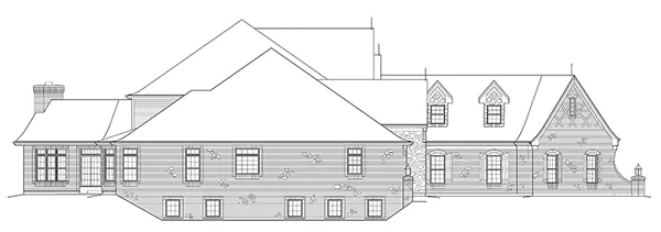 Left Elevation for House Plan #638806