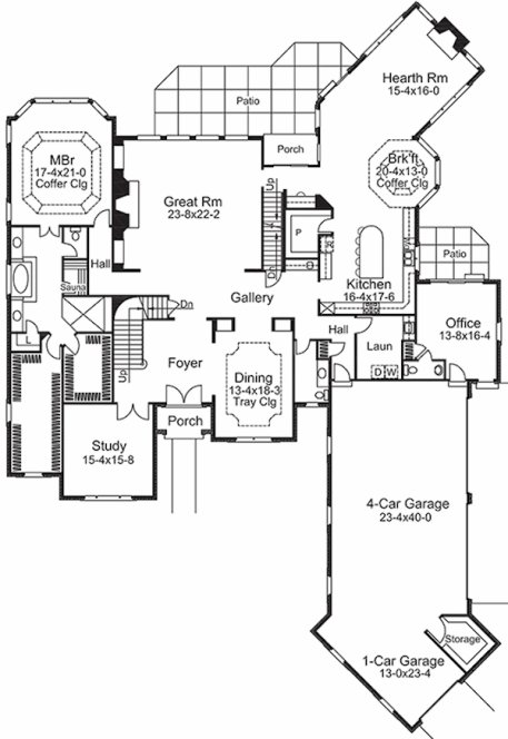 Main Floor Plan for House Plan #638806