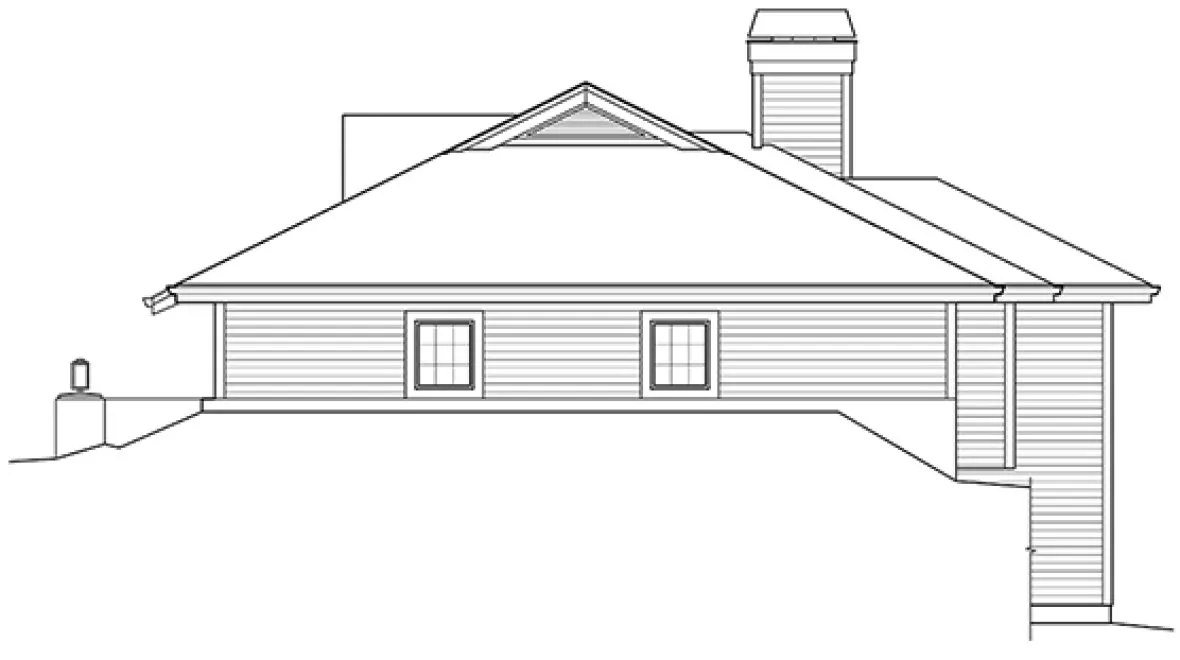 Right Elevation for House Plan #633612