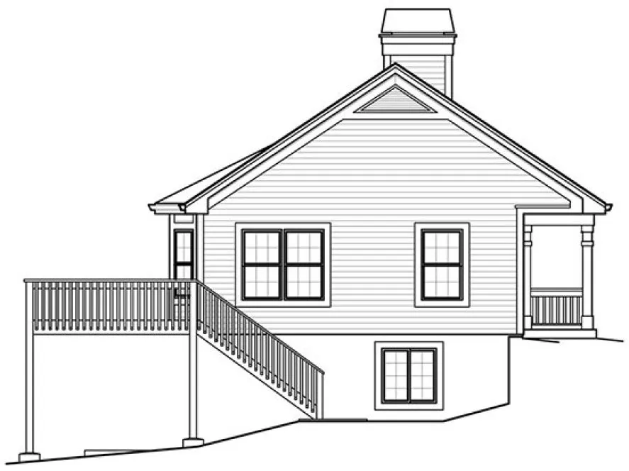 Left Elevation for House Plan #630861