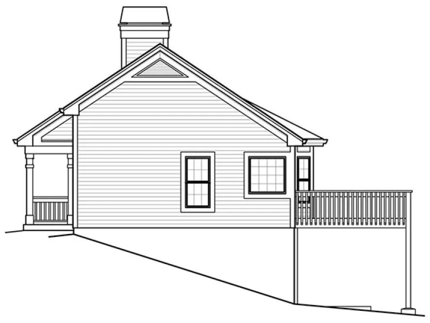 Right Elevation for House Plan #630861