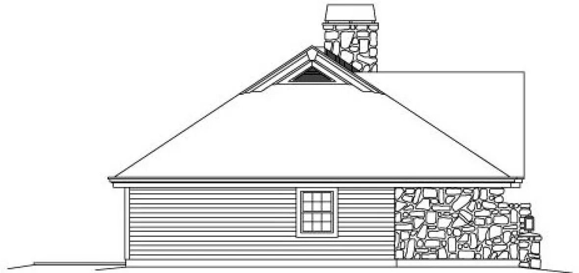 Left Elevation for House Plan #630151