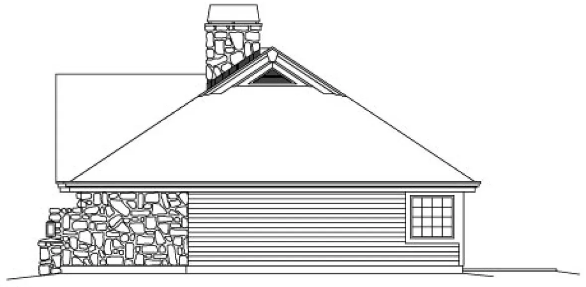Right Elevation for House Plan #630151