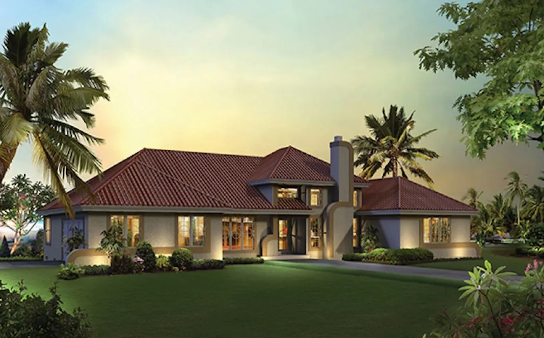 Full Rendering for House Plan #632702