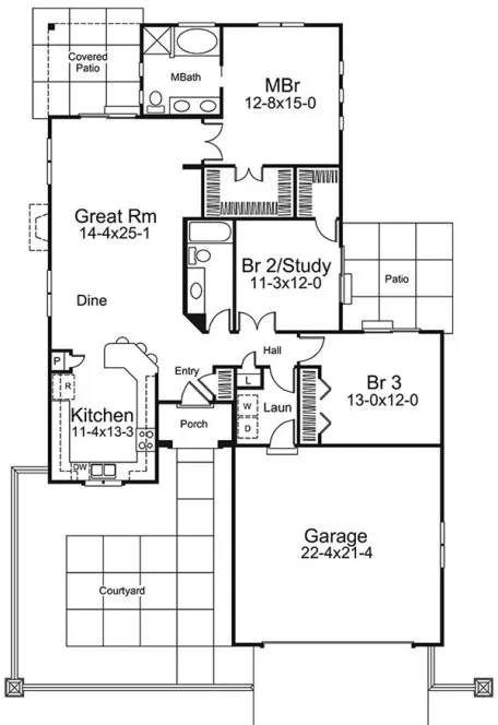 Main Floor Plan for House Plan #632251