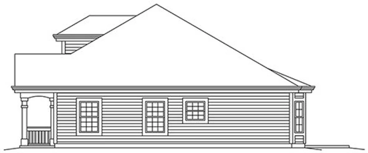 Right Elevation for House Plan #638002