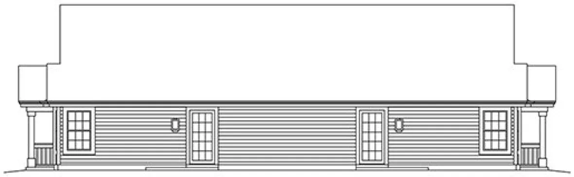 Rear Elevation for House Plan #630302