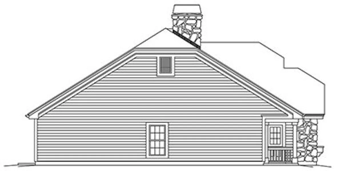 Left Elevation for House Plan #635191