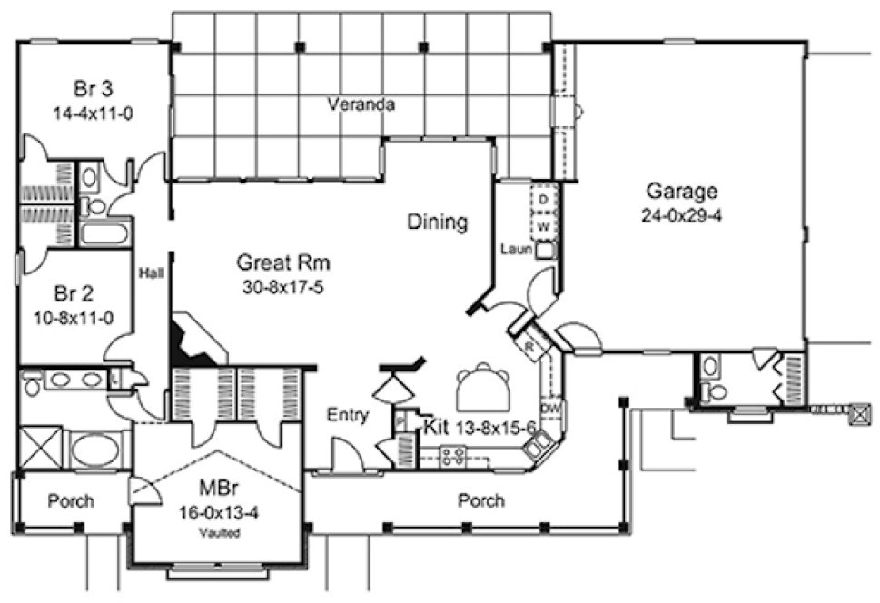 Main Floor Plan for House Plan #635191