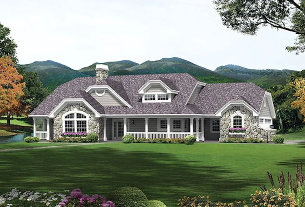 Full Rendering for House Plan #635191