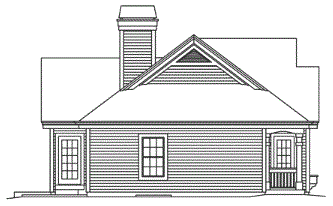 Left Elevation for House Plan #637761