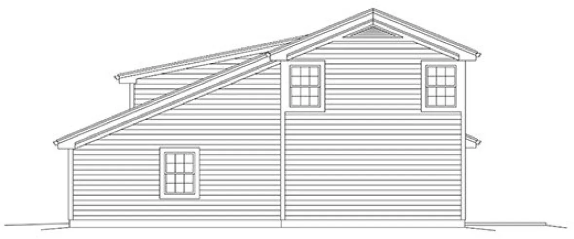 Right Elevation for House Plan #631061