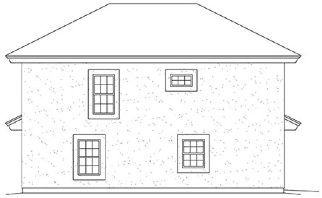Left Elevation for House Plan #635571
