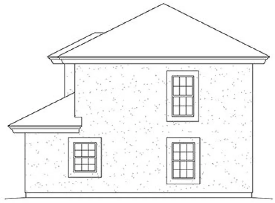 Rear Elevation for House Plan #635571