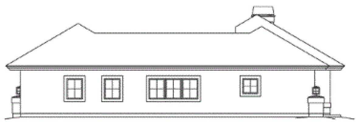 Left Elevation for House Plan #634522