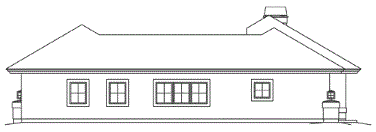 Left Elevation for House Plan #634522