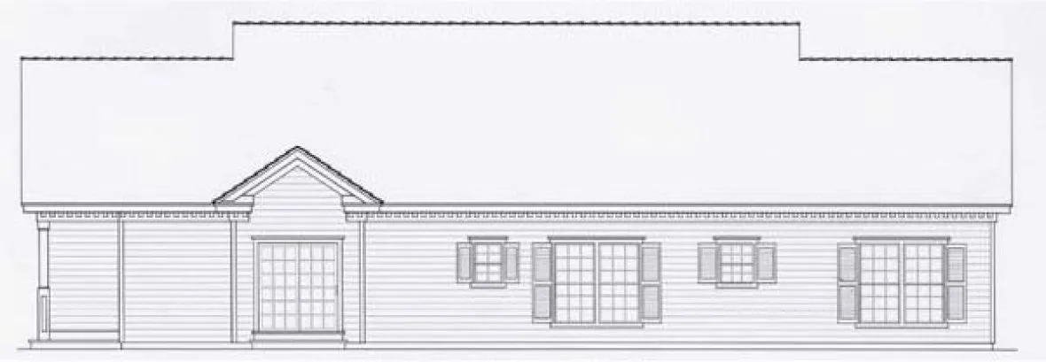 Rear Elevation for House Plan #800161