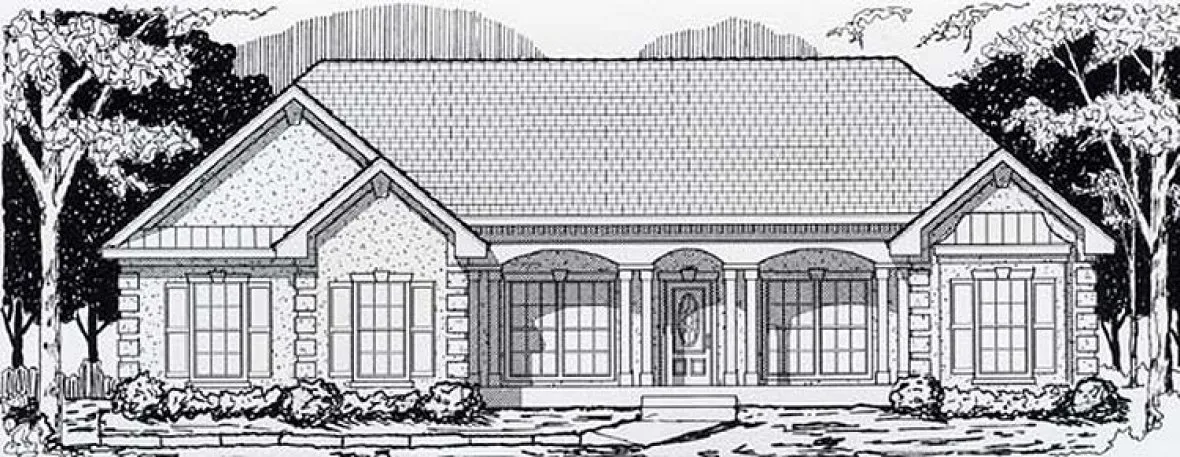 Full Rendering for House Plan #806261