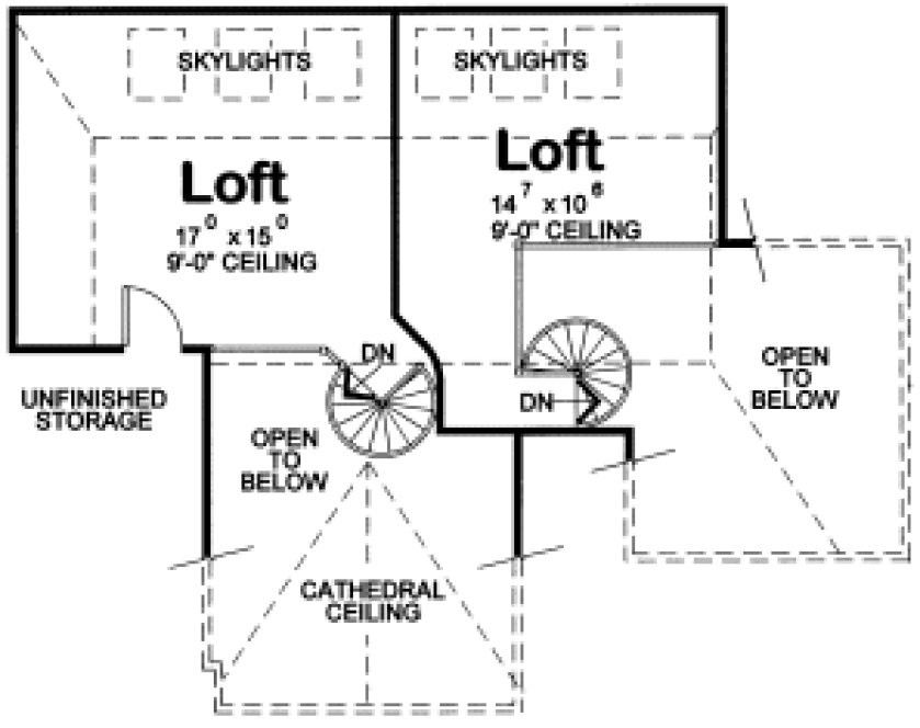 Third Floor Plan for House Plan #151003