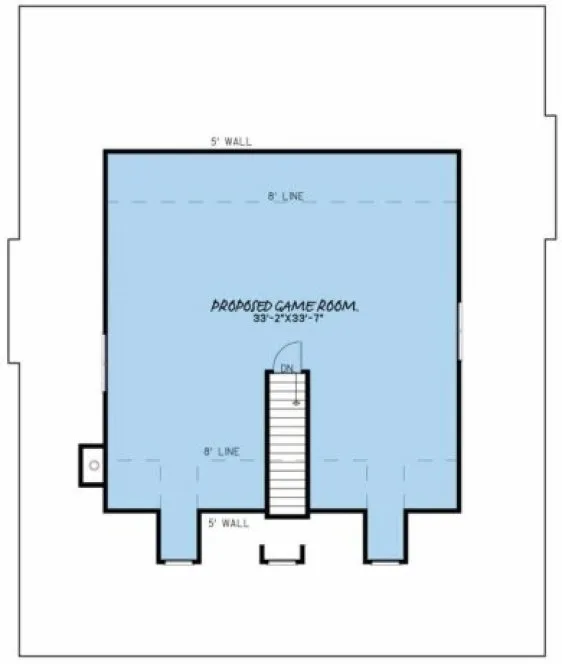 Attic Plan for House Plan #317343