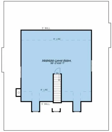 Attic Plan for House Plan #317343