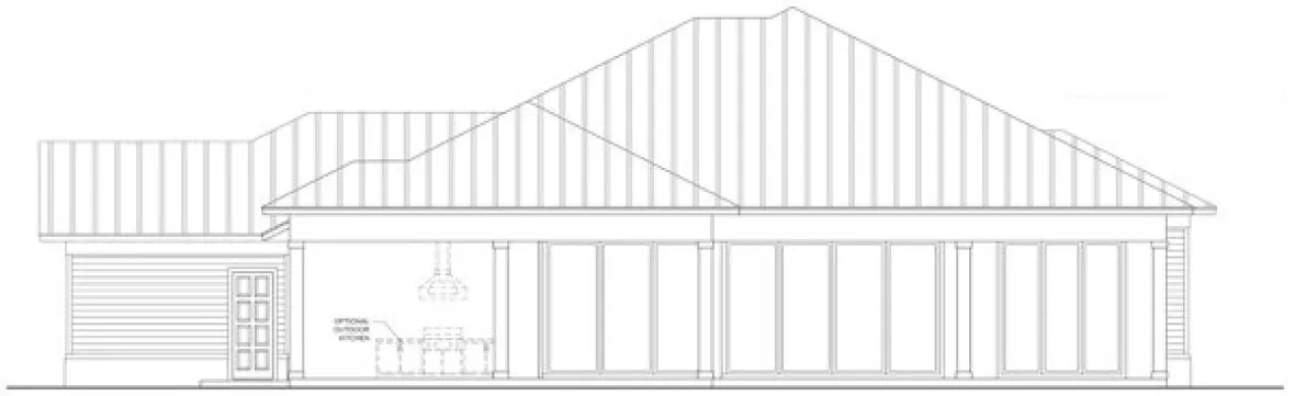 Rear Elevation for House Plan #770313