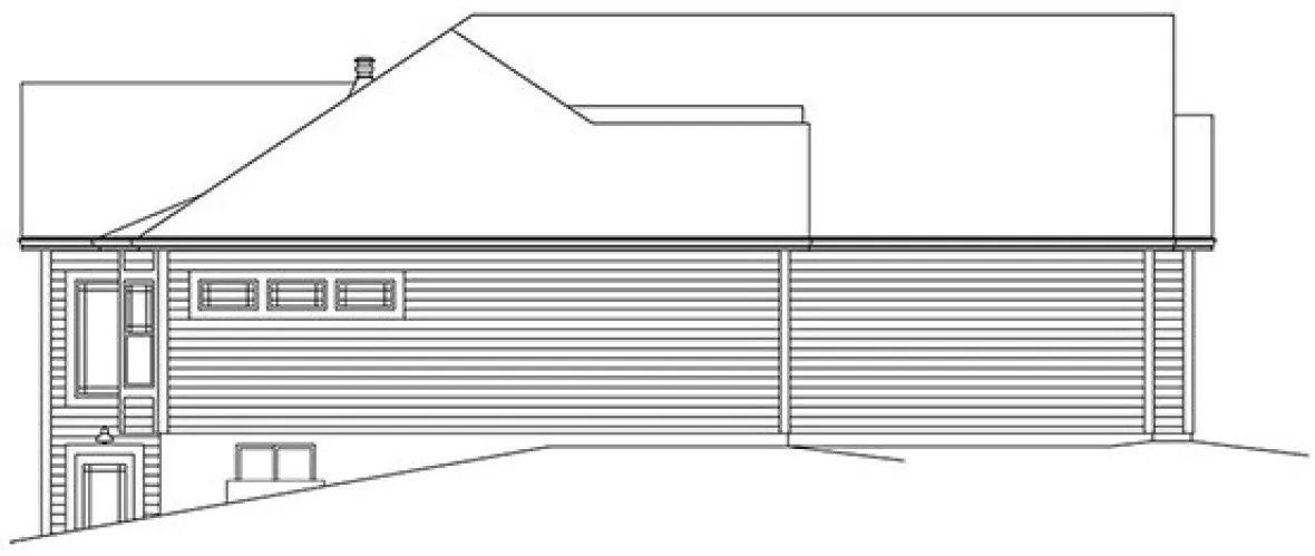 Left Elevation for House Plan #630012