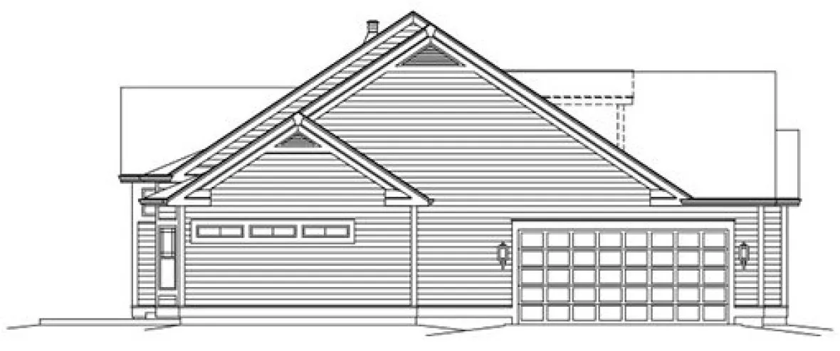 Left Elevation for House Plan #631422