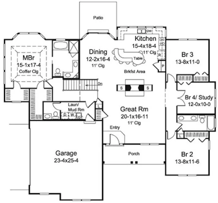 Main Floor Plan for House Plan #631422
