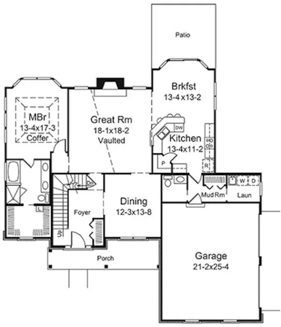 Main Floor Plan for House Plan #630422