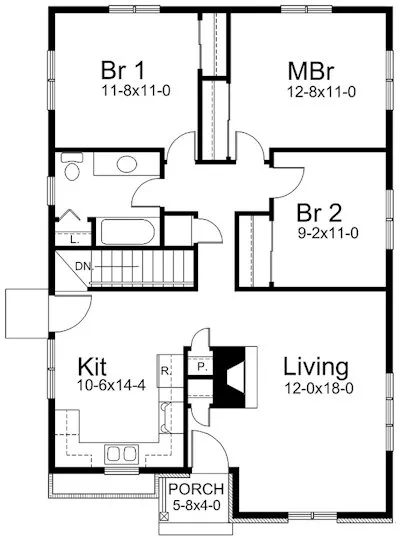 Main Floor Plan for House Plan #632111