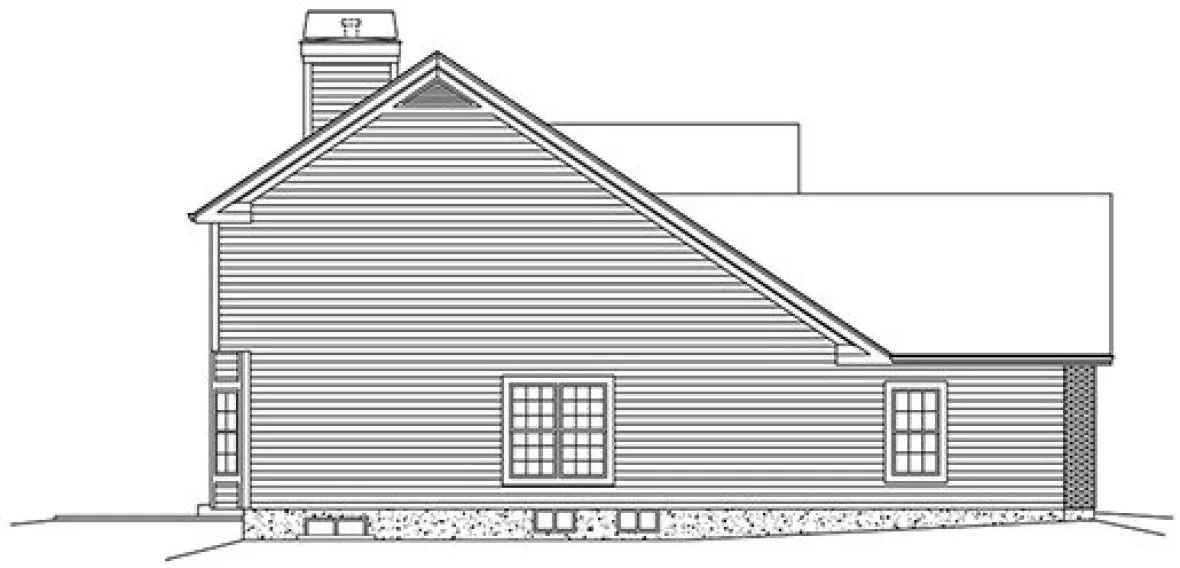 Left Elevation for House Plan #630632