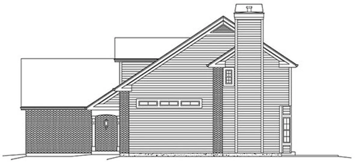 Right Elevation for House Plan #630632