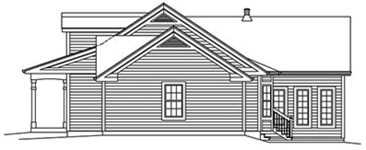 Right Elevation for House Plan #635122