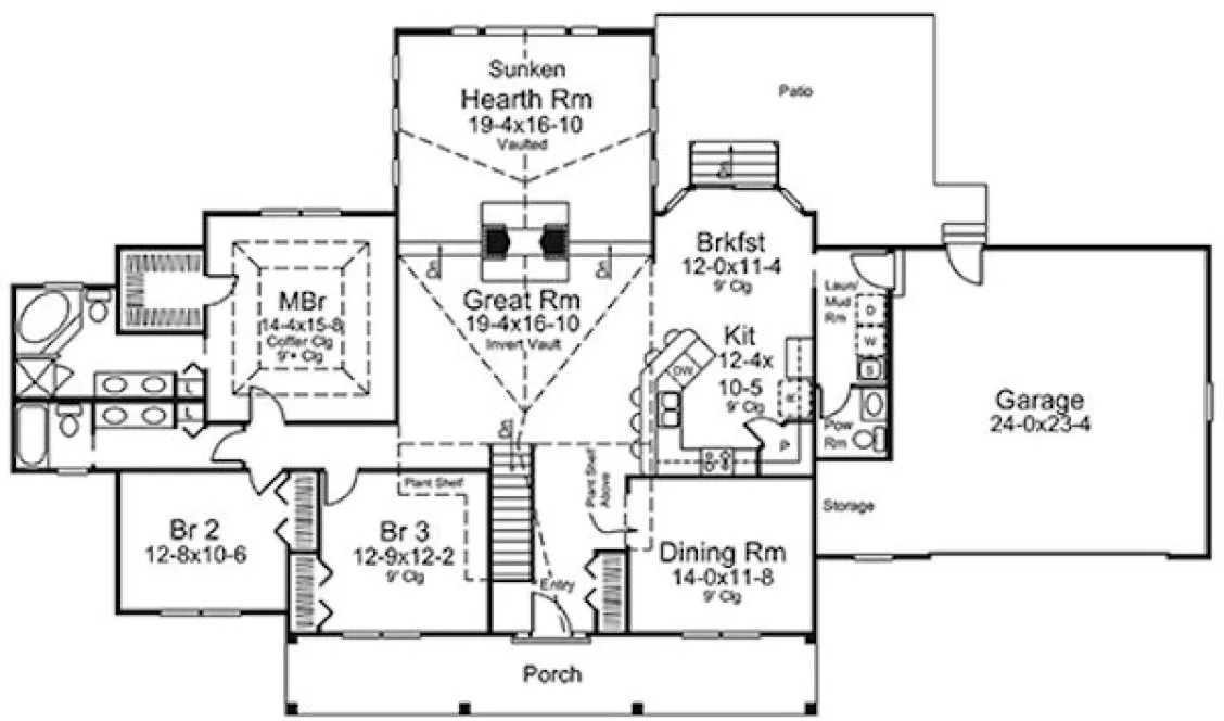 Main Floor Plan for House Plan #635122
