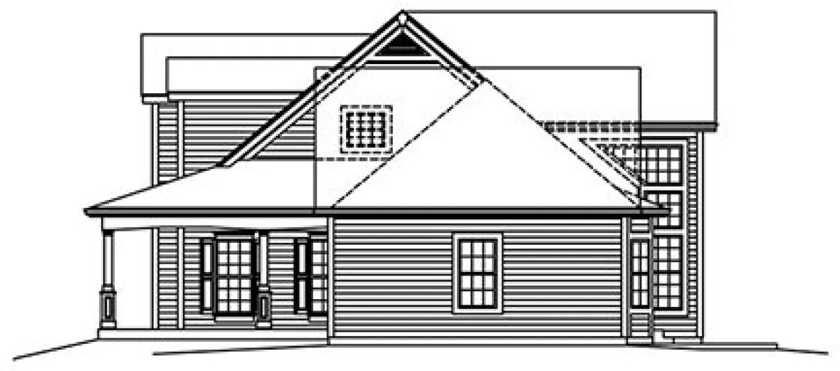 Right Elevation for House Plan #632873