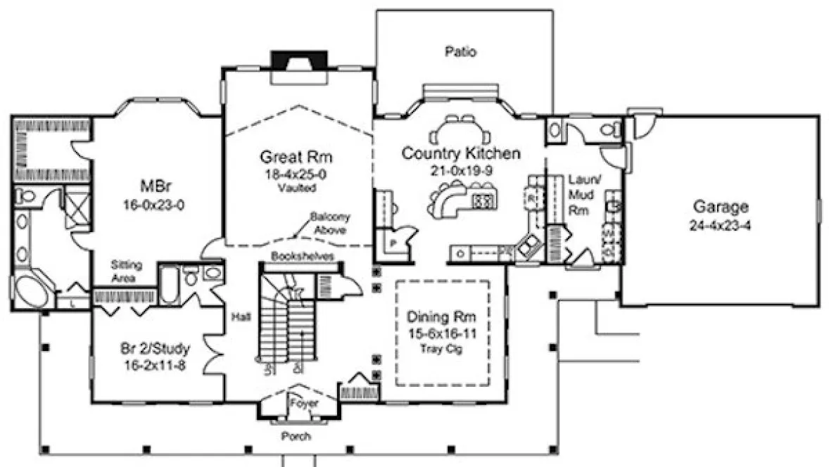 Main Floor Plan for House Plan #632873