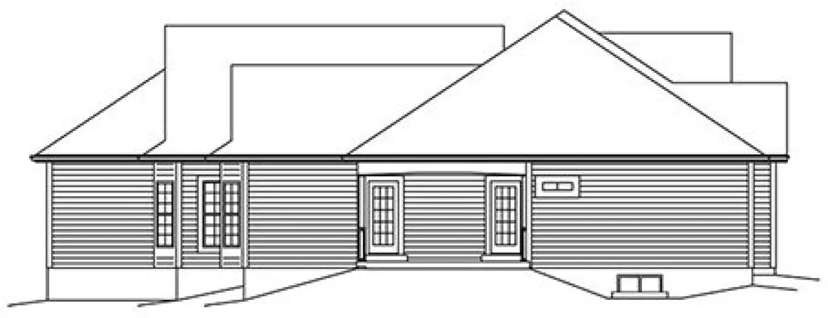 Left Elevation for House Plan #637842