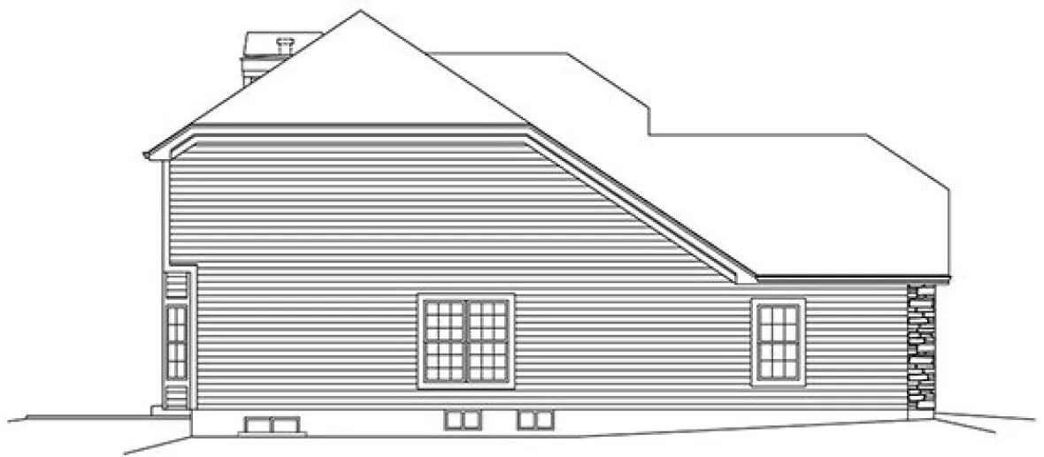 Left Elevation for House Plan #631632