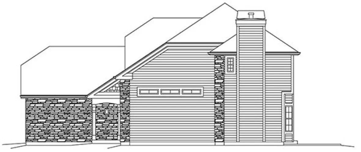 Right Elevation for House Plan #631632