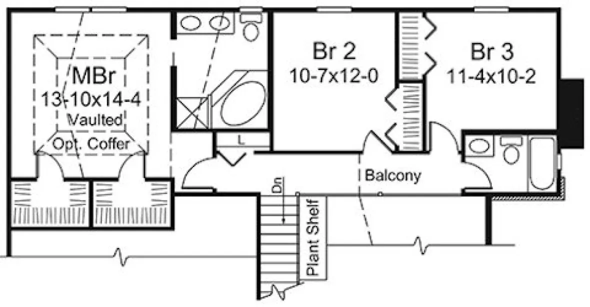 Second Floor Plan for House Plan #631632