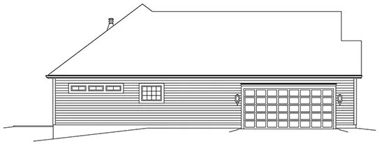 Left Elevation for House Plan #634891