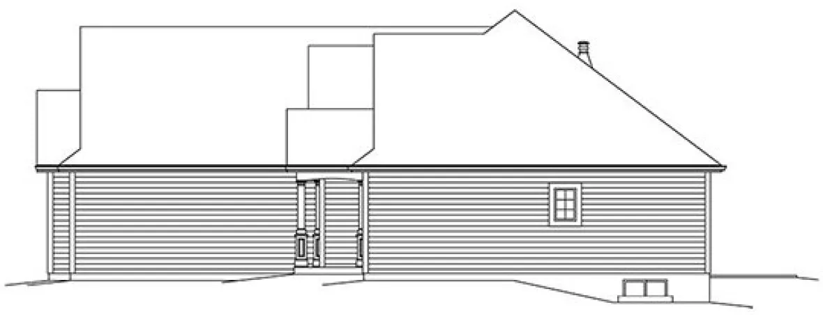 Right Elevation for House Plan #634891