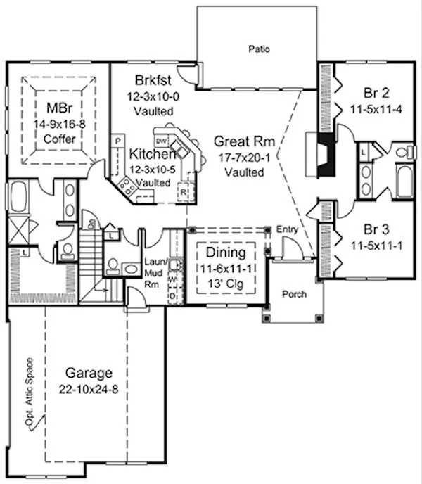 Main Floor Plan for House Plan #634891