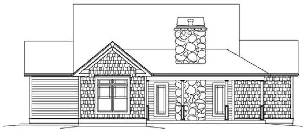 Left Elevation for House Plan #632851