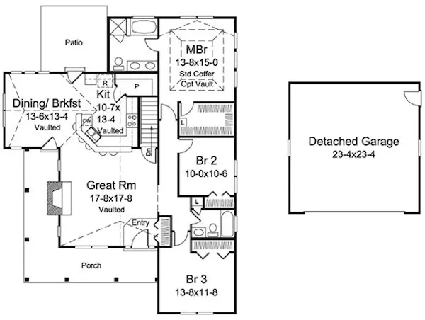 Main Floor Plan for House Plan #632851