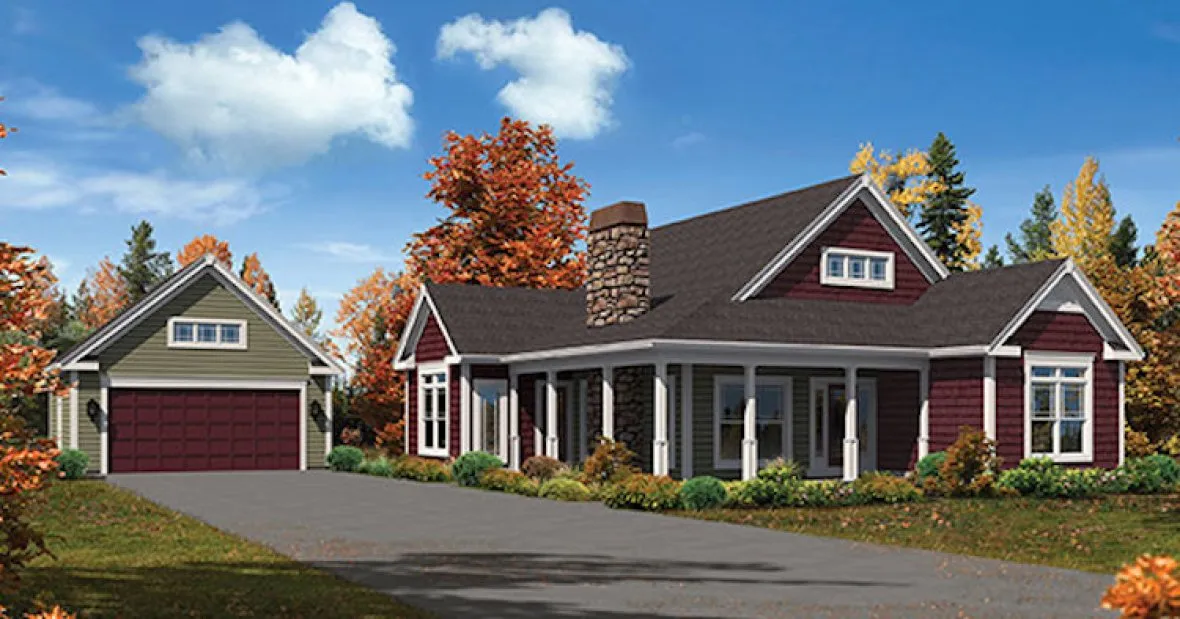 Full Rendering for House Plan #632851