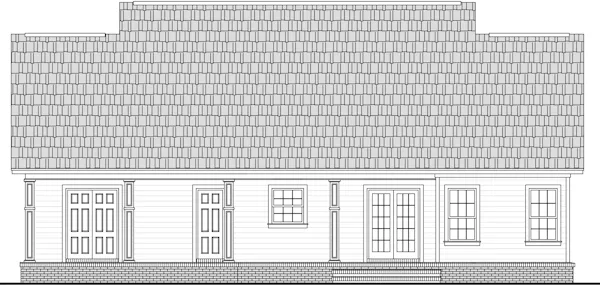 Rear Elevation for House Plan #216741
